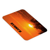 Blazing Oranje Kansas Sunset Magnet Magneet (Rechterzijde)