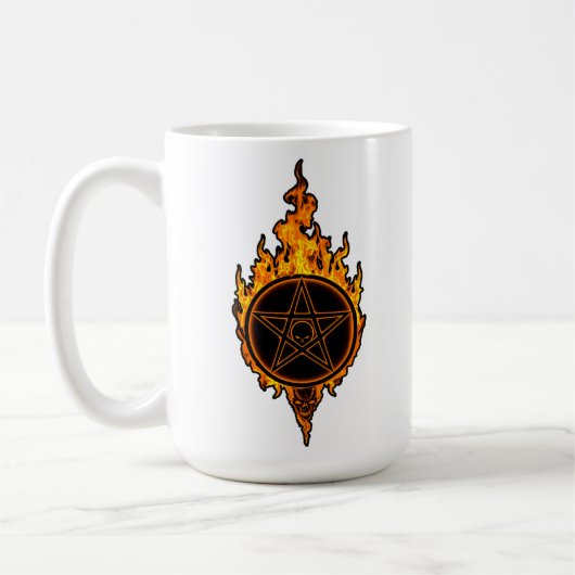 Blazing Pentagram Koffiemok (Links)