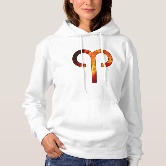 Blazing Ram Energy – Vurige rode Abstracte kunst Hoodie (Voorkant)