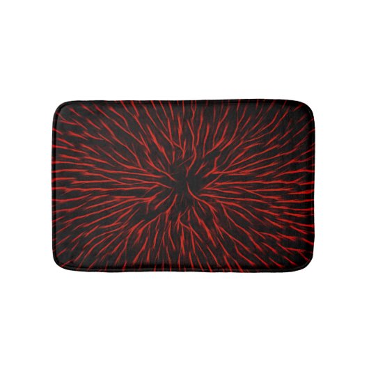 Blazing Red Hot Fire Abstract Badmat (Voorkant)
