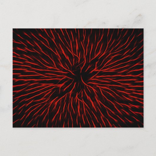 Blazing Red Hot Fire Abstract Briefkaart (Voorkant)