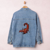 Blazing Scorpion Mythical Creature Fantasy Art Denim Jacket (Hangar)