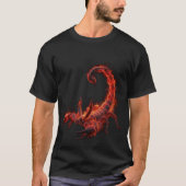 Blazing Scorpion Mythical Creature Fantasy Art T-shirt (Voorkant)