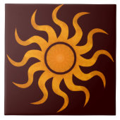 Blazing Sun Chocolate Brown Tile - Groot Tegeltje (Voorkant)