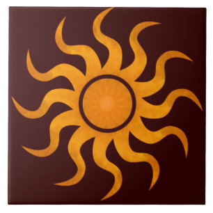 Blazing Sun Chocolate Brown Tile - Groot Tegeltje