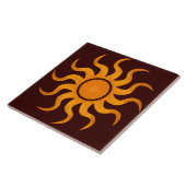 Blazing Sun Chocolate Brown Tile - Groot Tegeltje (Zijkant)