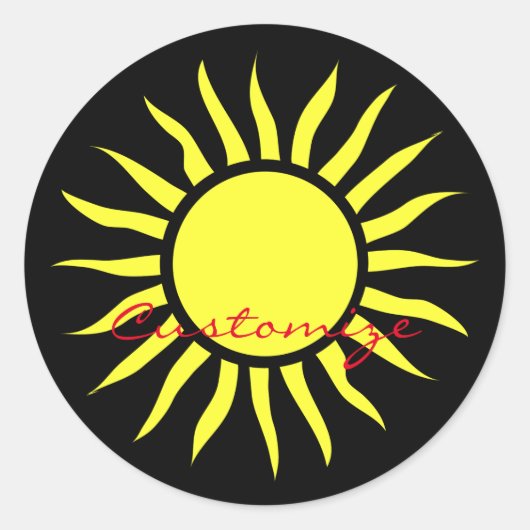 Blazing Sun Thunder_Cove Ronde Sticker (Voorkant)