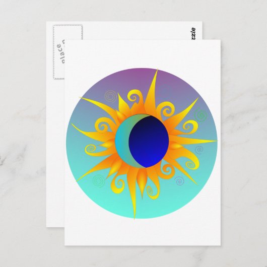 Blazing Sunmoon Briefkaart (Voorkant / Achterkant)