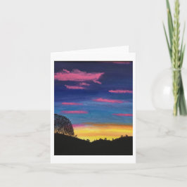 Blazing Sunset Folded Note Kaart