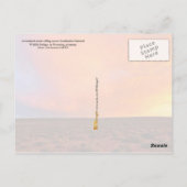 Blazing Sunset met bliksem over woestijn Briefkaart (Achterkant)