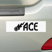 Blazing Tennis Ball Bumpersticker (Op auto)
