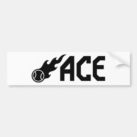 Blazing Tennis Ball Bumpersticker (Voorkant)