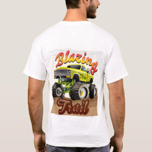 Blazing The Trail Monster Truck Personaliseer NAAM T-shirt