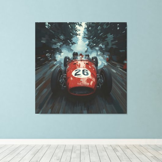 Blazing Trail: Car 26 Unleashed Canvas Afdruk (Insitu (Houten vloer))