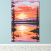 Blazing Tranquility Sunset Canvas Afdruk (Insitu (Houten vloer))