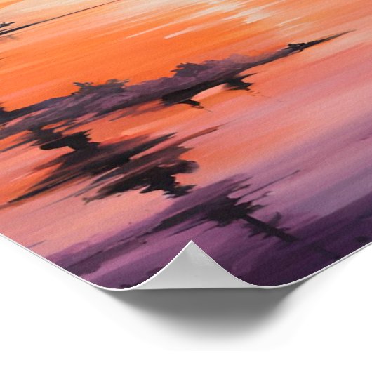 Blazing Tranquility Sunset Poster (Hoek)