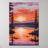 Blazing Tranquility Sunset Poster (Voorkant)