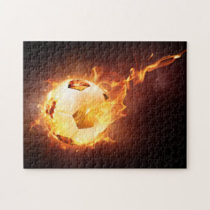 Blazing Voetbal Fire - Puzzle Legpuzzel