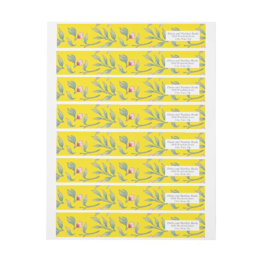 Blazing Yellow Address Label (Vel)