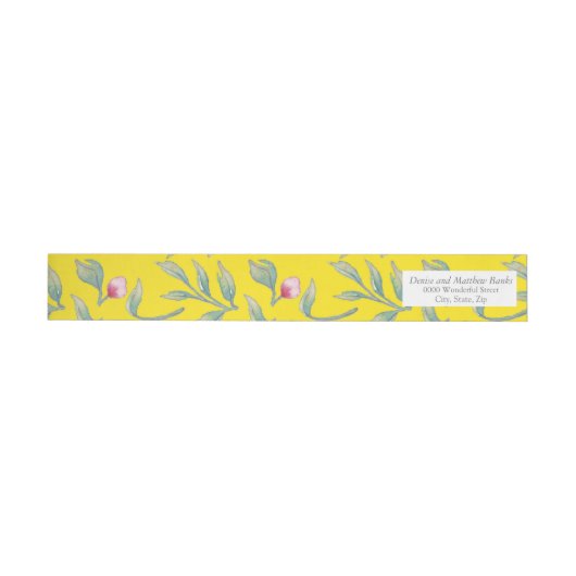 Blazing Yellow Address Label (Individueel)