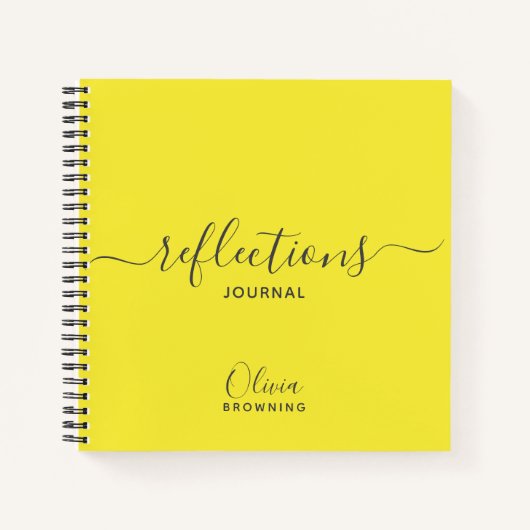 Blazing Yellow Gepersonaliseerde Reflecties Journa Notitieboek (Voorkant)