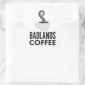 BLC Logo & Tekst Sticker, wit Vierkante Sticker (Tas)