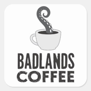 BLC Logo & Tekst Sticker, wit Vierkante Sticker