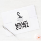 BLC Logo & Tekst Sticker, wit Vierkante Sticker (Envelop)