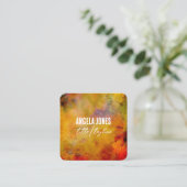 BLD abstracte waterverf kleur splash custom Vierkante Visitekaartje (Staand voorkant)