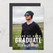 BLD AFSTUDEERDER Foto Graduation Party Notice Kaart (Voorkant / Achterkant)