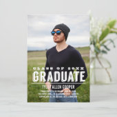 BLD AFSTUDEERDER Foto Graduation Party Notice Kaart (Staand voorkant)