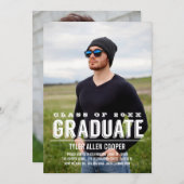 BLD AFSTUDEERDER Foto Graduation Party Notice Kaart (Voorkant / Achterkant)