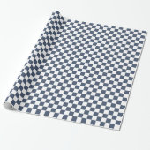 Ble jeans blauw/wit geruit cadeaupapier (Uitgerold)