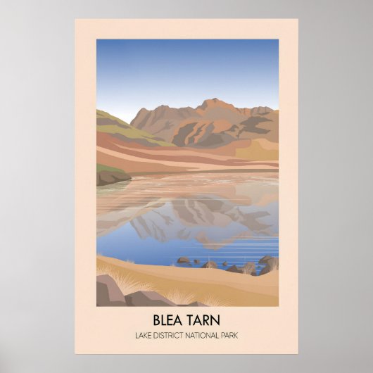 Blea Tarn Lake District Reisposter Poster (Voorkant)
