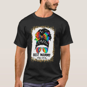 Bleach Best Mammy Ever Tie Dye Messy Bun Hair Moth T-shirt