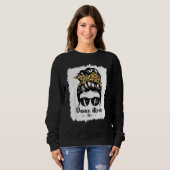 Bleach Dance Mam Messy Bun Hair Leopard Dancer Trui (Voorkant volledig)