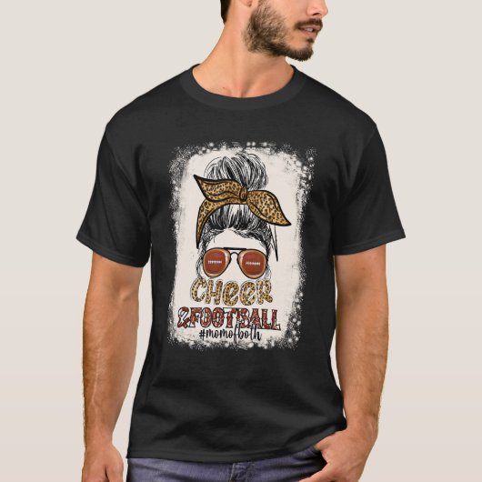 Bleach Leopard Messy Bun Mam van Cheer en Foo T-shirt (Voorkant)