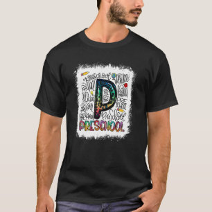 Bleach Luipaard Tie Dye Peuterspeelplaats Typograf T-shirt