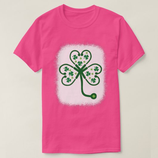 Bleach Shamrock Stethoscope Neurse St Patricks Day T-shirt (Design voorkant)