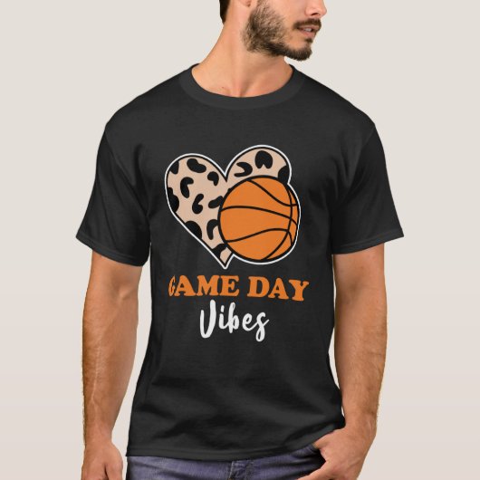 Bleached Basketball Game Vibes Basketball Mom Game T-shirt (Voorkant)