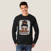 Bleached Basketball Mummy Leopard Messy Bun Mother T-shirt (Voorkant volledig)