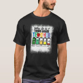 Bleached Battery Life Of A Third Grade Teacher 3rd T-shirt (Voorkant)