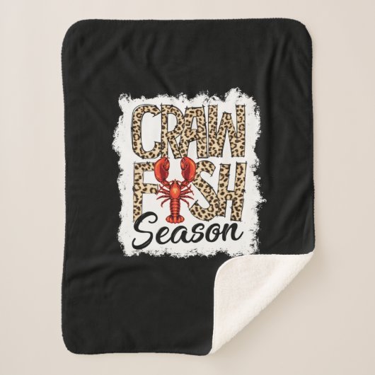 Bleached Crawfish Season Leopard Crawfish Boil Sherpa Deken (Voorkant)