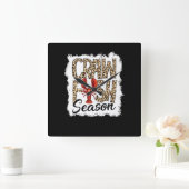 Bleached Crawfish Season Leopard Crawfish Boil Vierkante Klok (Huis)