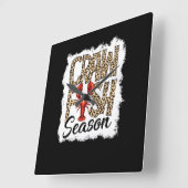 Bleached Crawfish Season Leopard Crawfish Boil Vierkante Klok (Hoek)