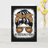 Bleached Football Mom Life With Leopard And Messy Kaart (Gele Bloem)