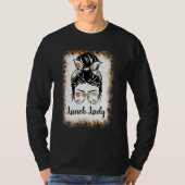 Bleached Leopard   Lunch Lady Messy Bun Lunch Lady T-shirt (Voorkant)