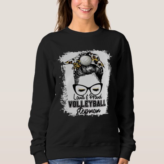 Bleached Luid & Trots Volleyball Stiefmoeder Leven Trui (Voorkant)
