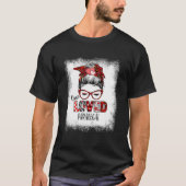 Bleached Messy Bun One Loved Paralegal Valentine's T-shirt (Voorkant)