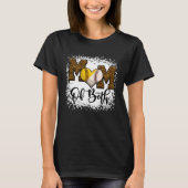 Bleached Mom Of Both Leopard Baseball Softball T-shirt (Voorkant)